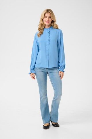 Chemisier 'CR Venea' Cream en bleu