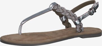 TAMARIS T-Bar Sandals in Silver: front