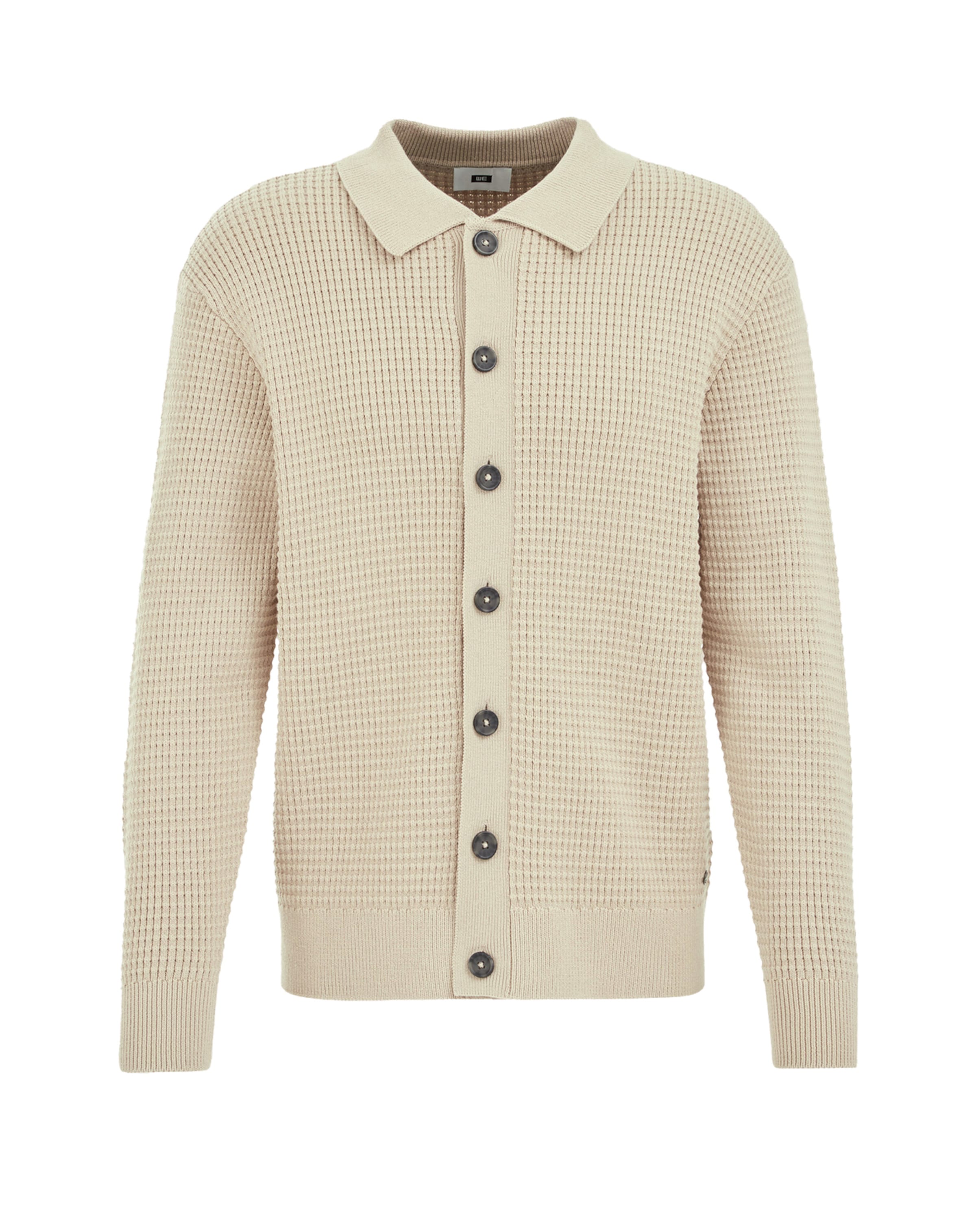 WE Fashion Вязаная кофта в Бежевый: спереди