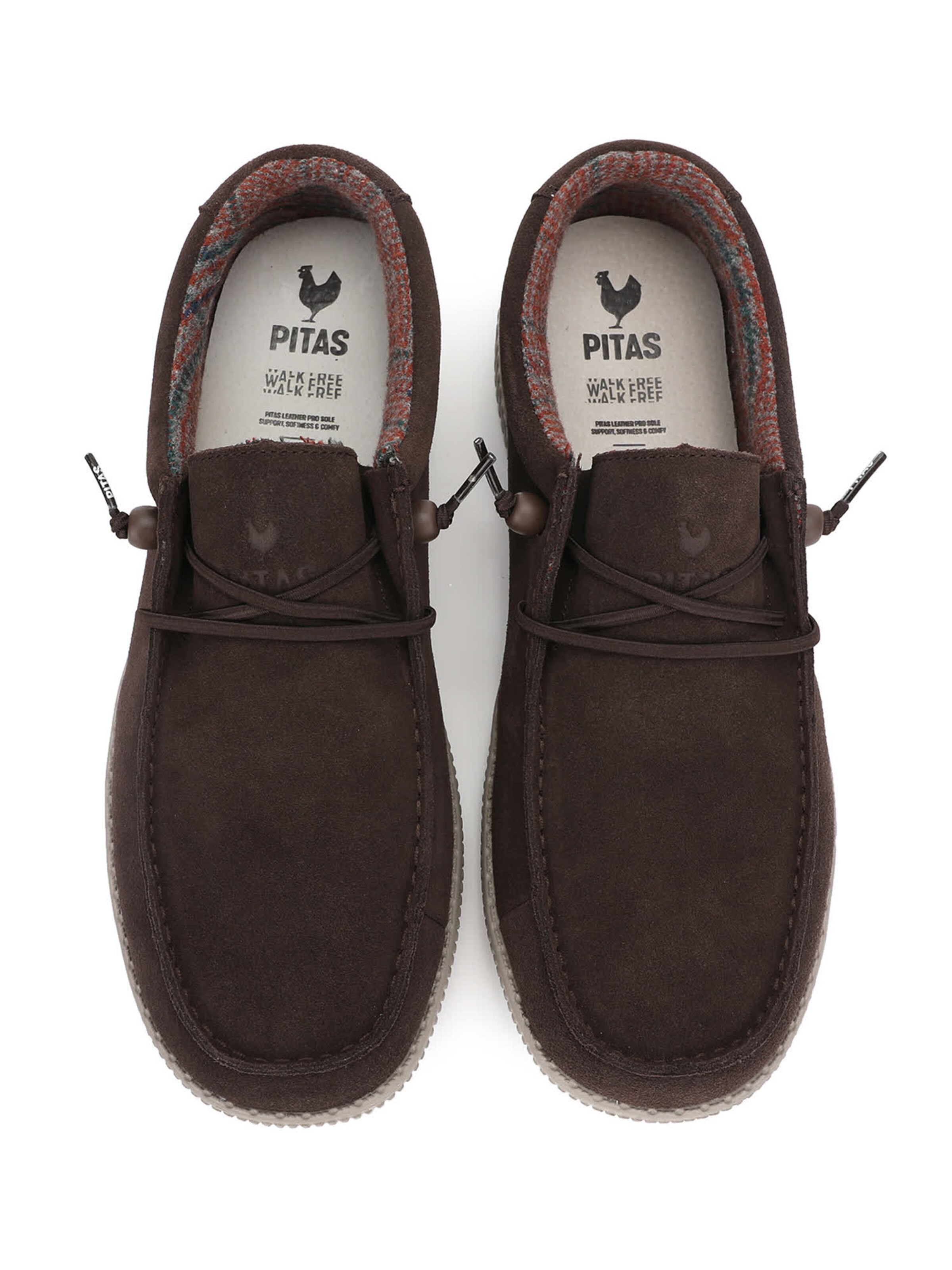 Walk In Pitas Moccasin 'Wallabi' in Brown: top