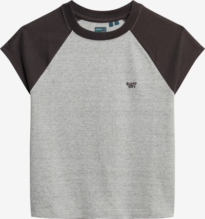 Superdry T-Shirt 'Essential' in graumeliert / schwarz, Produktansicht