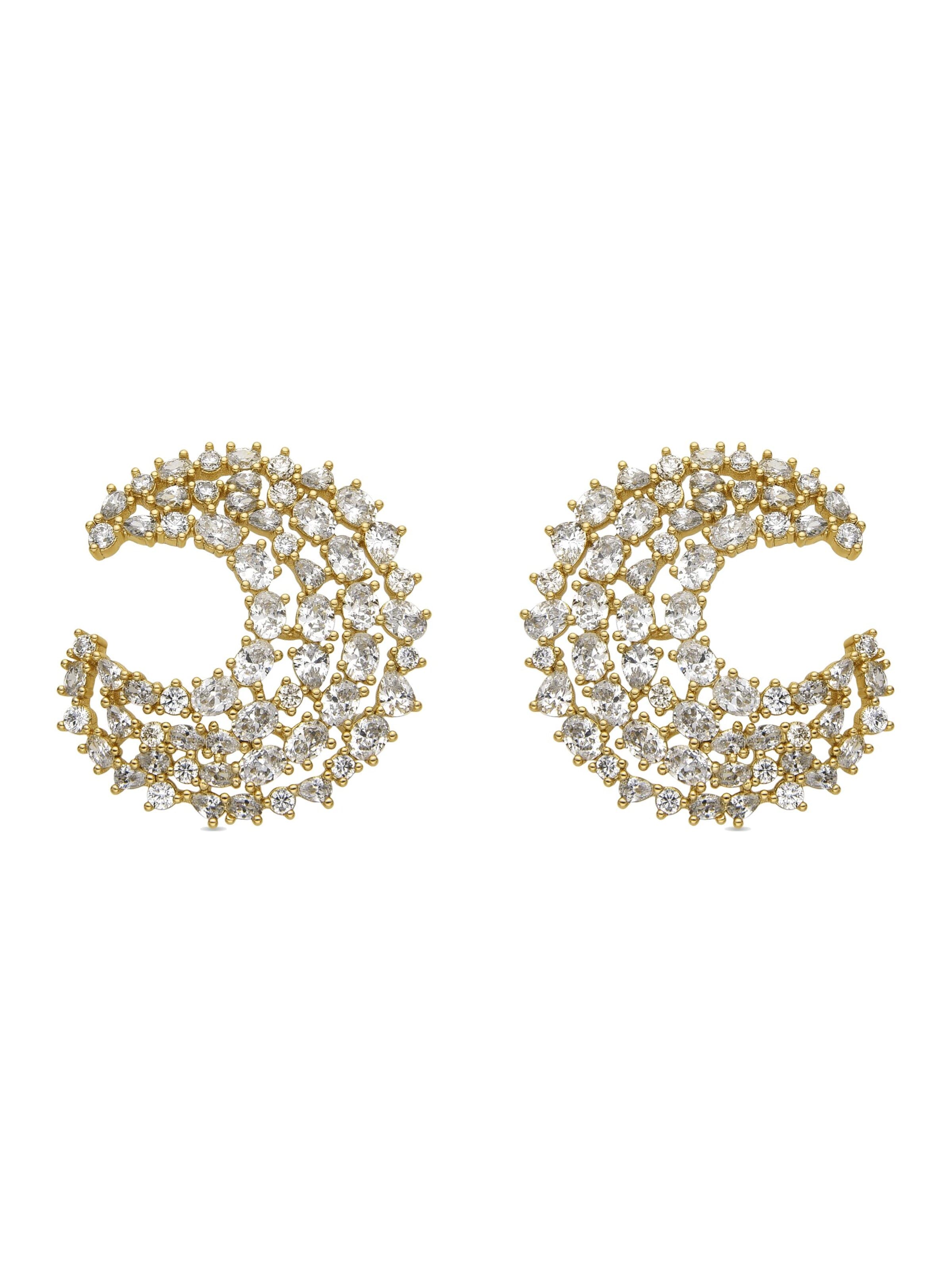 Luxenter - Pendientes 'Riaer' en blanco: frente