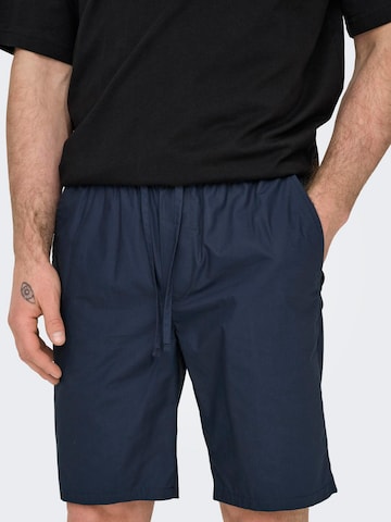Regular Pantaloni 'LINUS' de la Only & Sons pe albastru