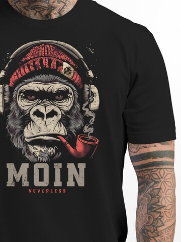 Neverless Shirt 'Moin' in Grey