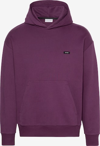 Sweat-shirt Calvin Klein en violet : devant