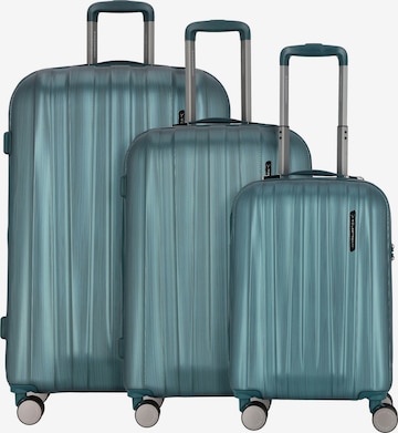 Polestream (STRZ) Suitcase Set 'Moonrock' in Blue: front
