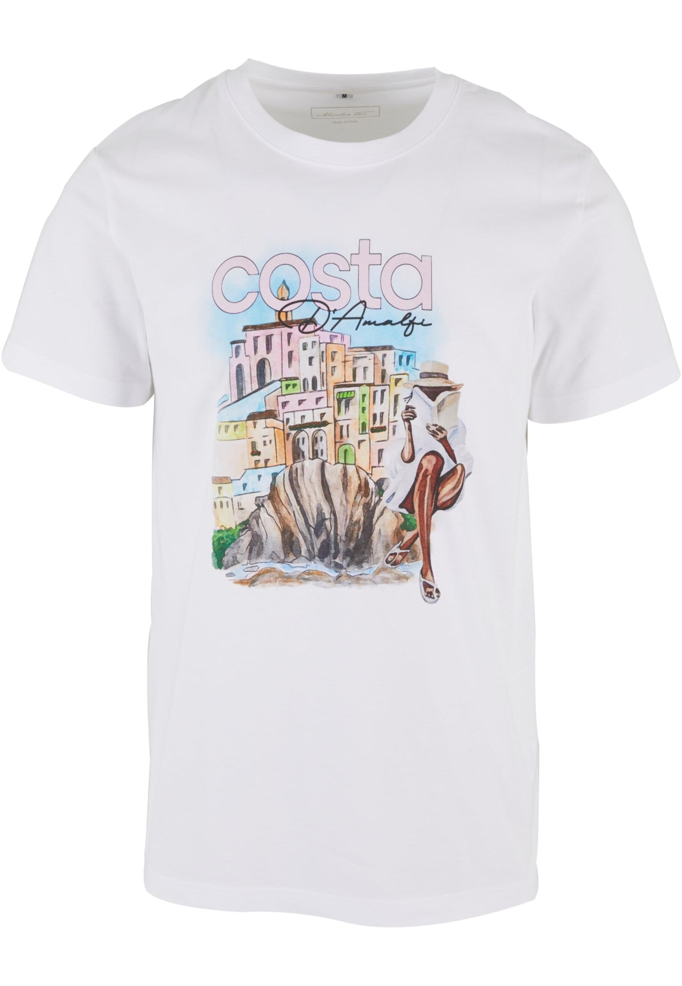 T-Shirt 'Costa D' Amalfi' Mister Tee en blanc : devant