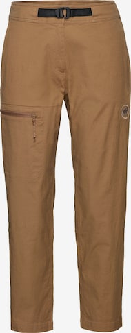 MAMMUT Outdoor Pants 'Tamaro' in Brown: front