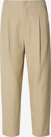 MOS MOSHLoosefit Hlače na crtu 'MMLeysa' - bež boja: prednji dio