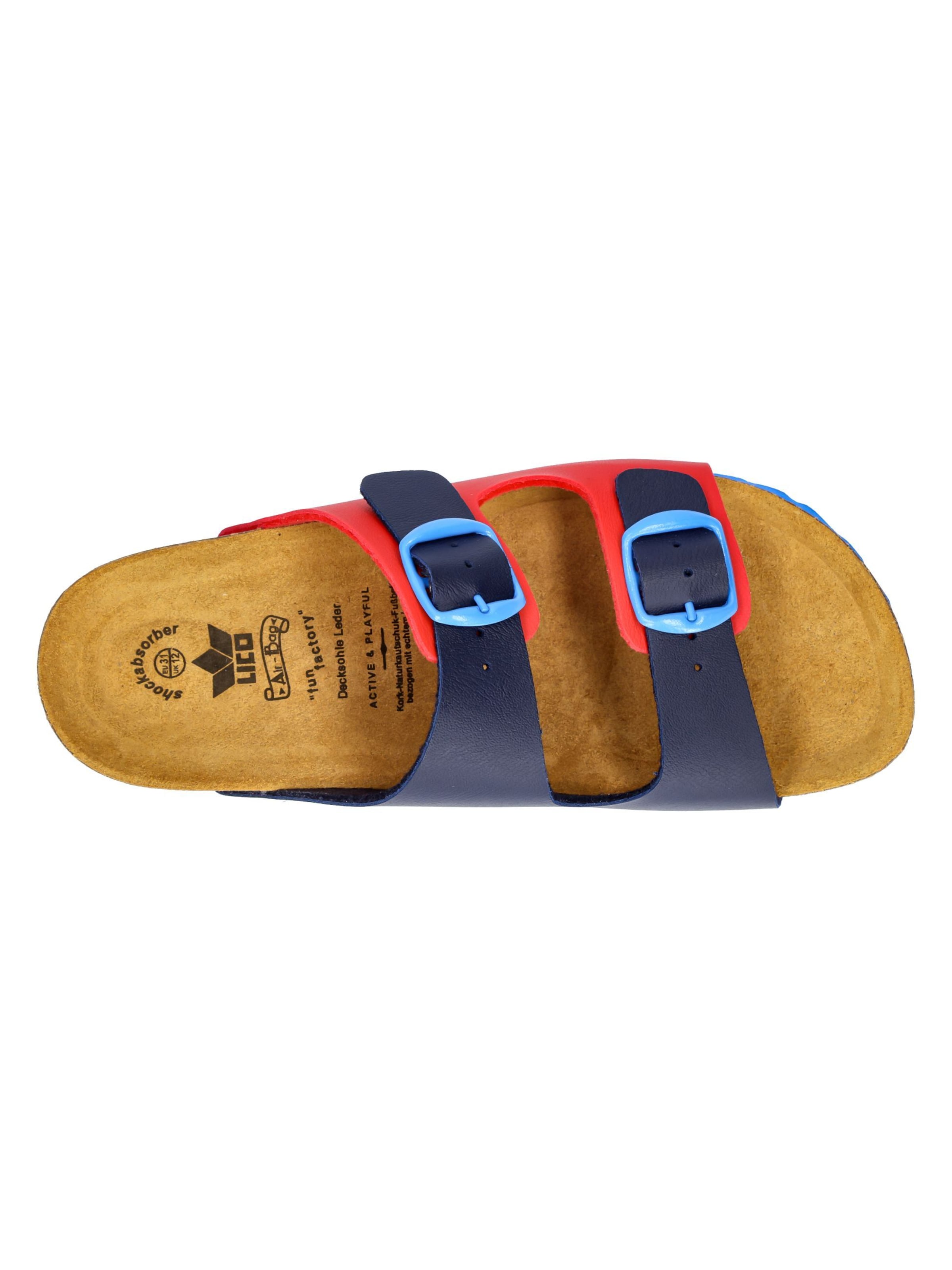 LICO Sandals & Slippers 'Bioline' in Red
