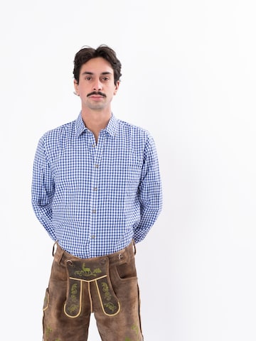 HerzSticht Traditional shirt 'Hocheck' in Blue