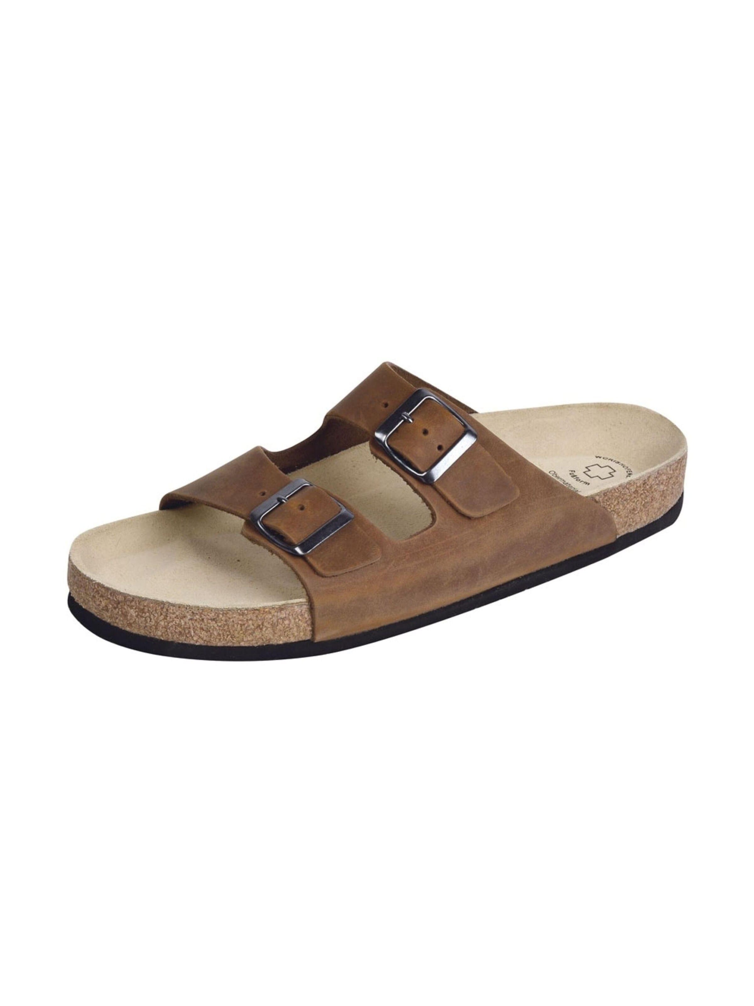 Weeger Sandals 'Bio Pantol. Art. 41110-40' in Brown: front