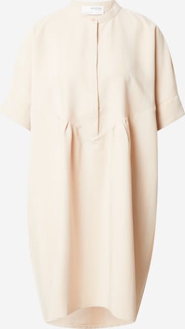 Robe 'VIOLA' SELECTED FEMME en beige : devant