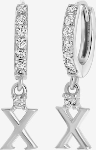 Lucardi Earrings in Silver: front