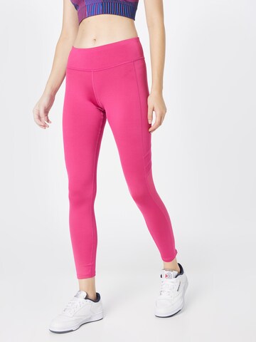 Reebok Skinny Sportovní kalhoty – pink: přední strana
