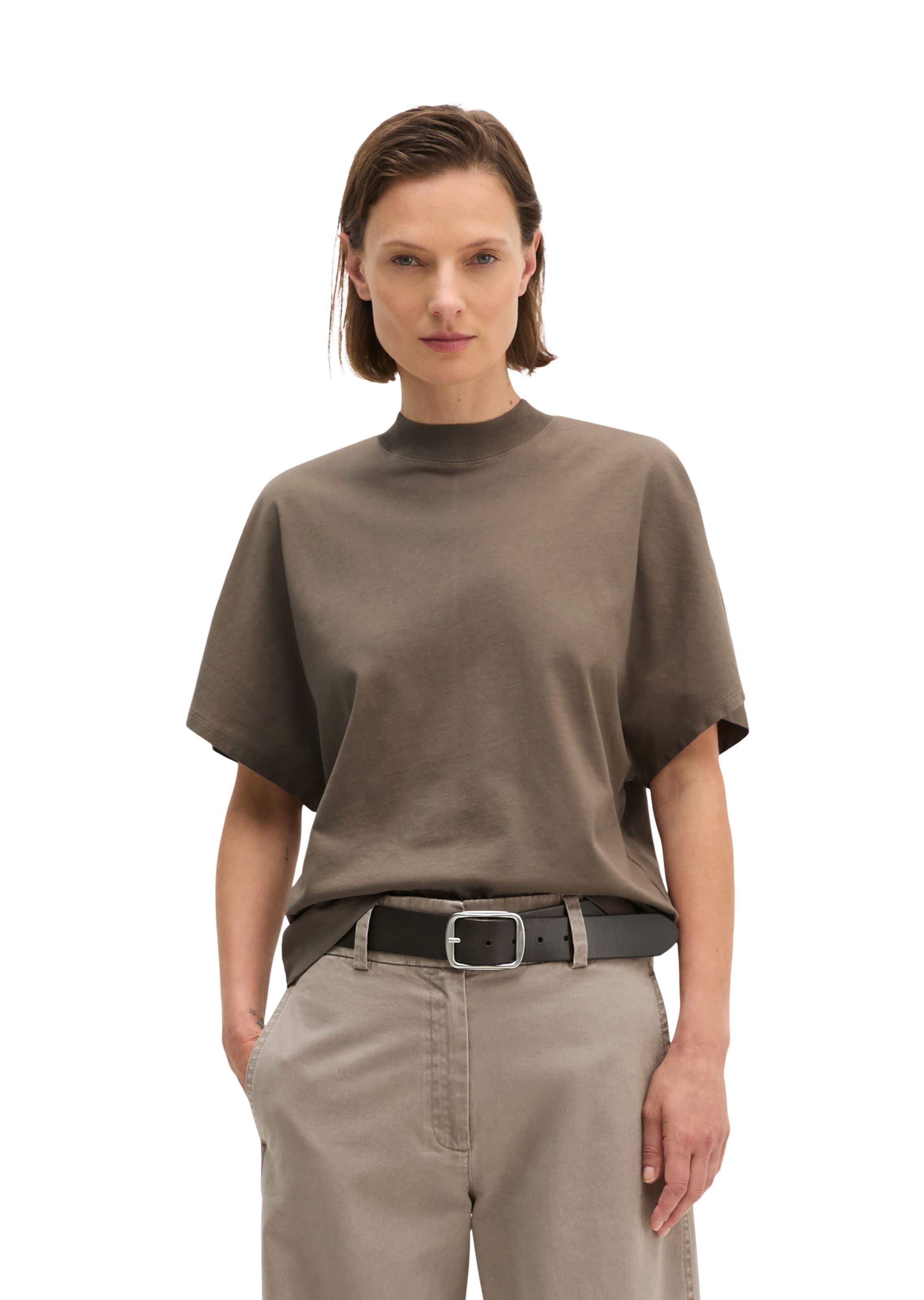 Marc O'Polo T-Shirt in Braun: Vorderseite