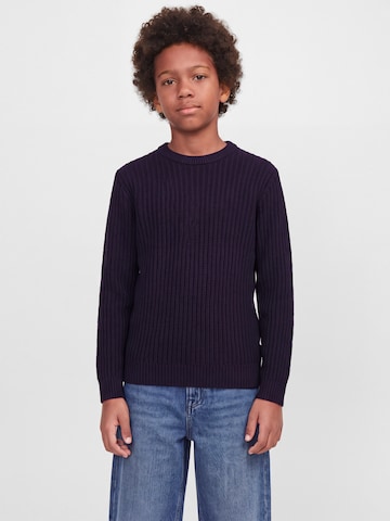 Jack & Jones Junior Πουλόβερ 'JJJaxon' σε μαύρο: μπροστά