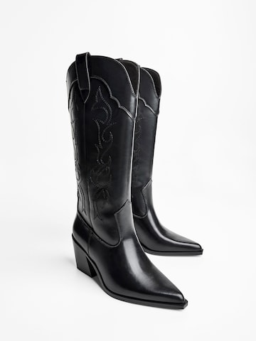 Bottes de cowboy 'BOTA' Bershka en noir