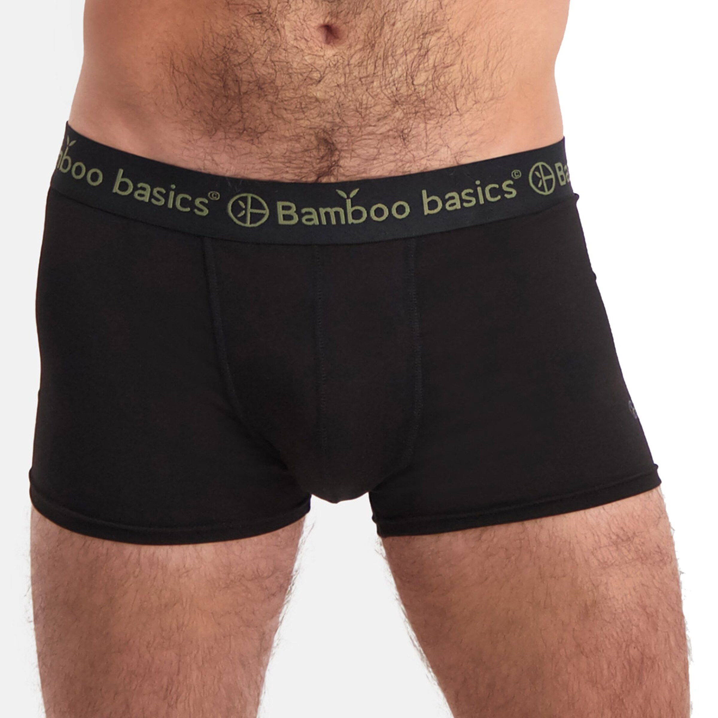 Boxer di Bamboo basics in nero: frontale