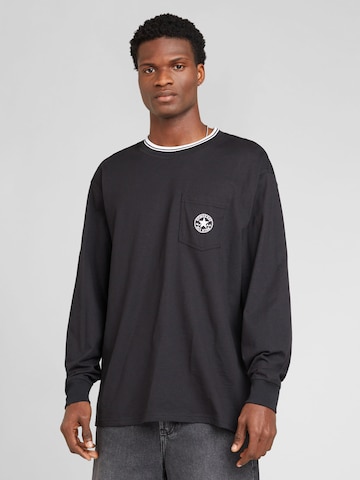 CONVERSE T-shirt 'RETRO CHUCK' i svart: framsida