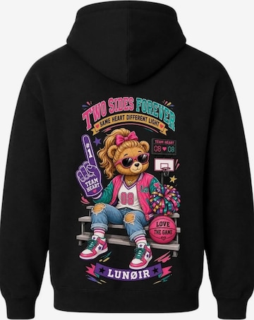 Sweat-shirt 'Two Sides Forever' LUNØIR Studio en noir : devant