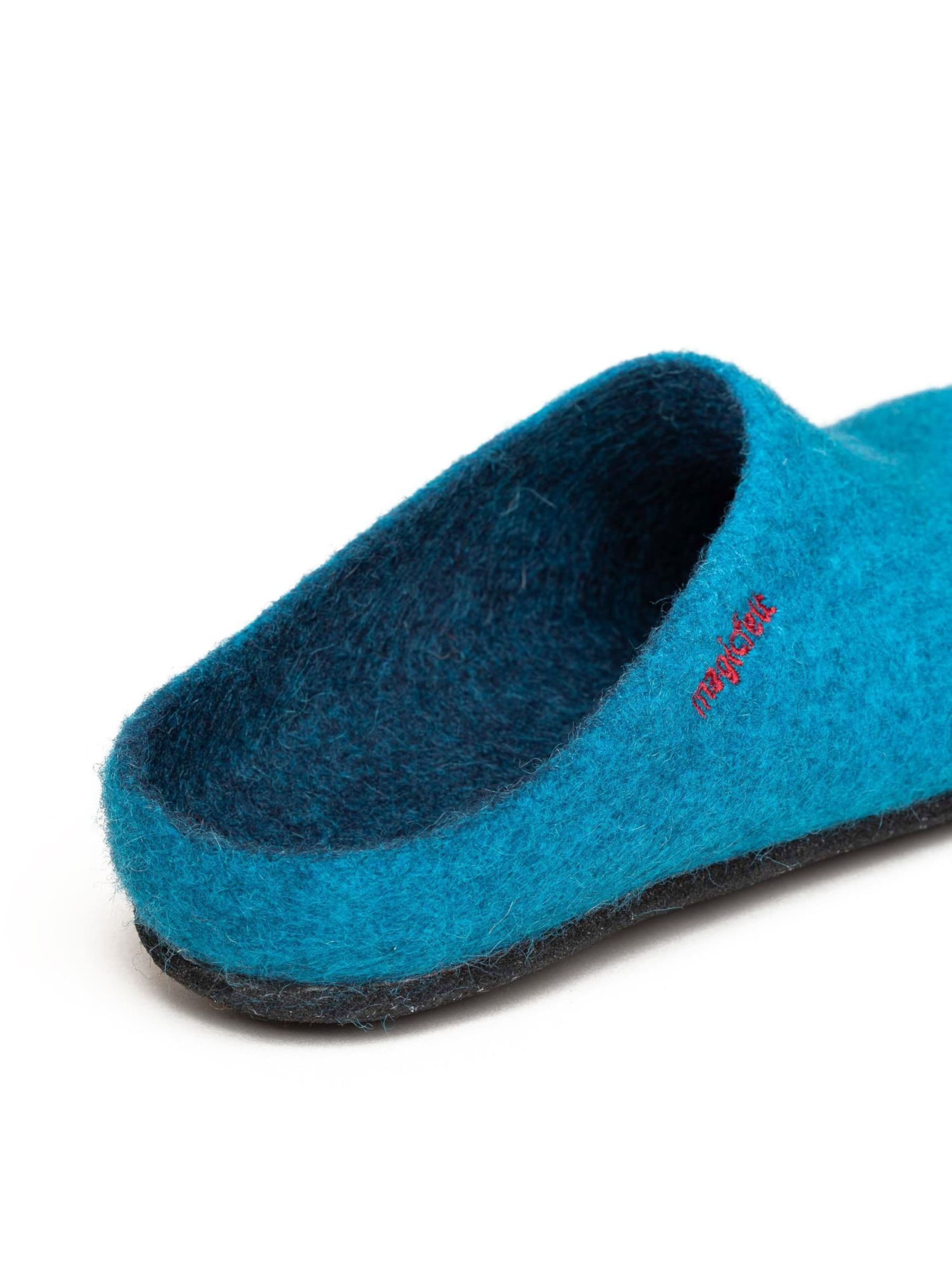 MagicFelt Slippers 'Filzpantoffel Magicfelt 709' in Green