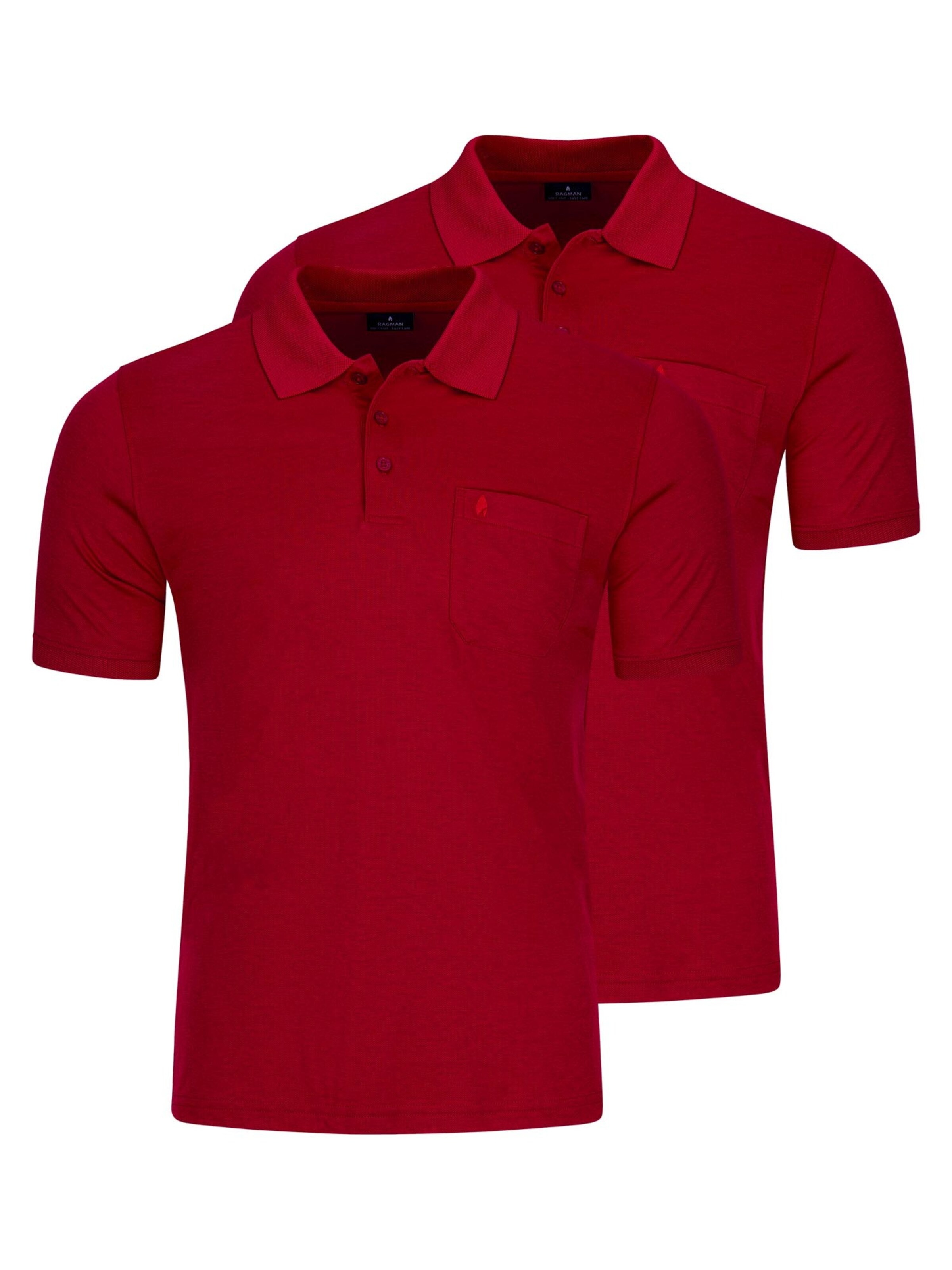 Ragman Shirt 'Basic' in Red: front