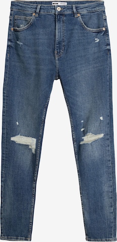 Bershka Skinny Jeans in Blauw: voorkant