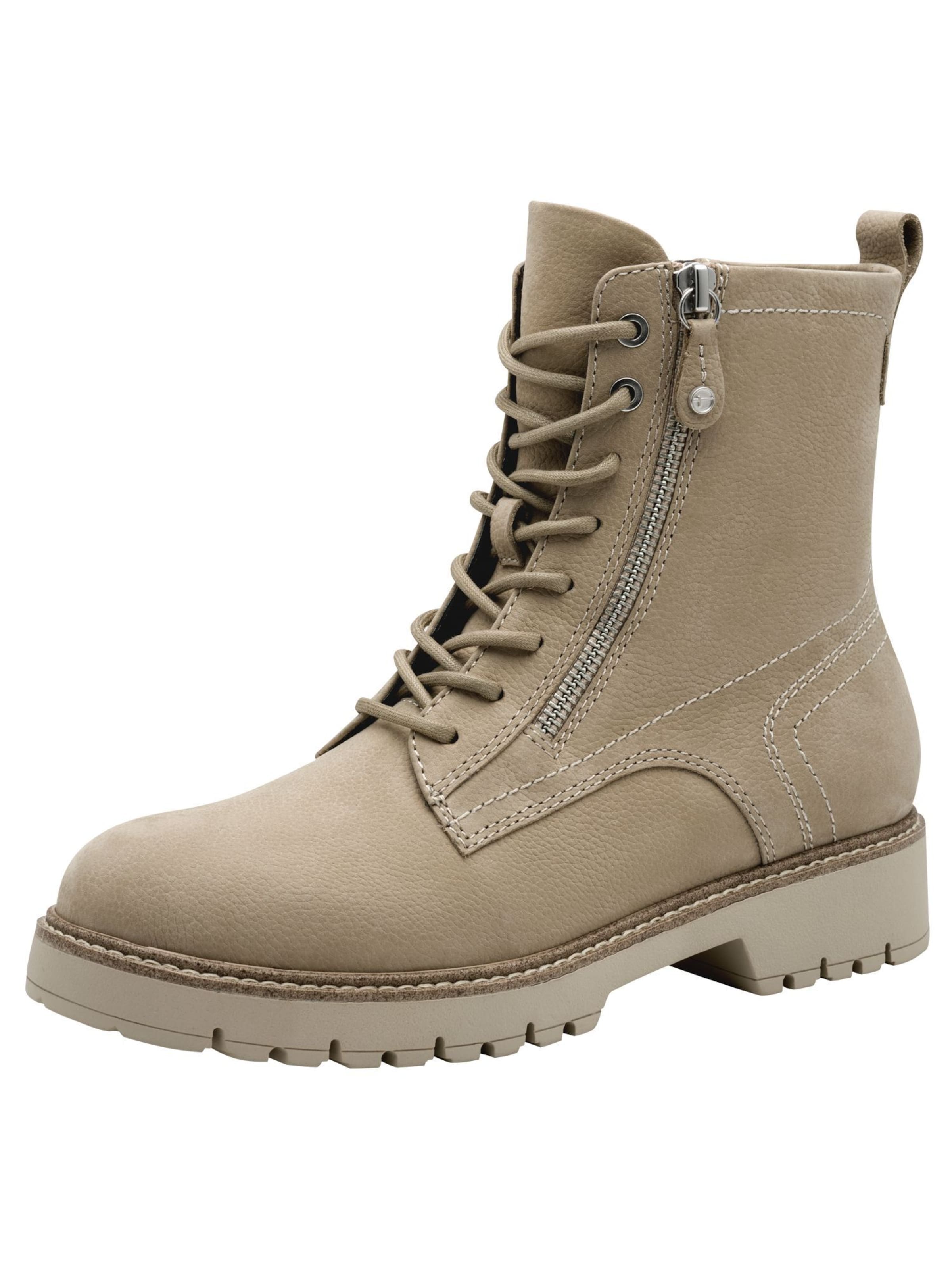 Tamaris Schnürstiefelette in Beige: Vorderseite