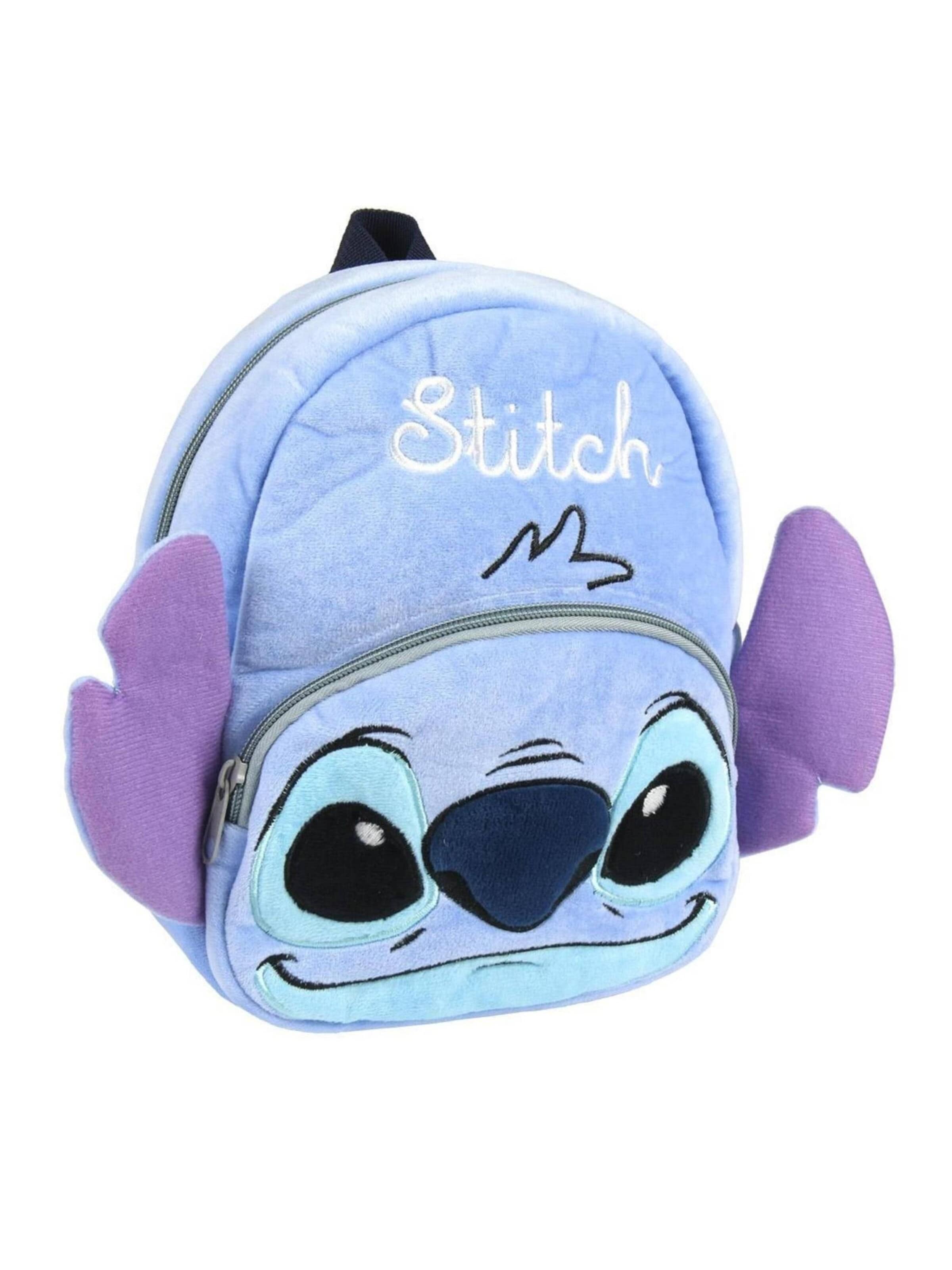 Sac à dos 'Kindergarten Rucksack mit Plüschfigur Stitch' DISNEY en bleu : devant