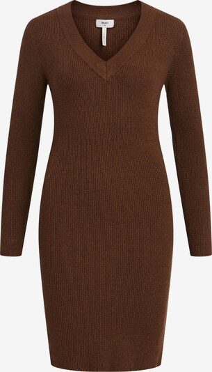 OBJECT Gebreide jurk 'Fae' in de kleur Bruin, Productweergave