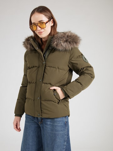 Superdry Χειμερινό μπουφάν 'Everest' σε πράσινο: μπροστά