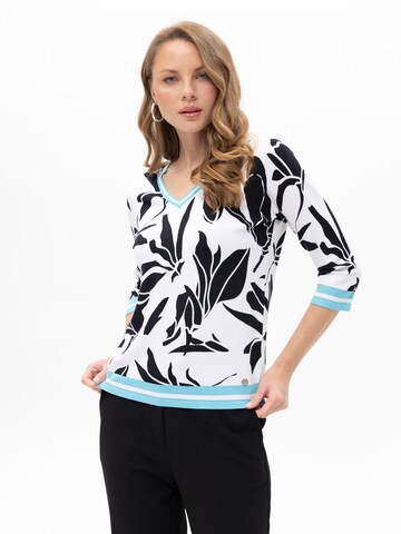 Passioni Pullover 'Strickpullover mit Türkisen Details'‌‌‌‌‌‌‌‌‌‌ in Blau: Vorderseite