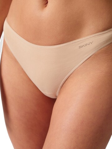 Skiny String '2er P String Advantage Cotton Stretch'‌‌‌‌‌‌‌‌ in Beige