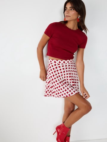 T-shirt No Matter What en rouge : devant