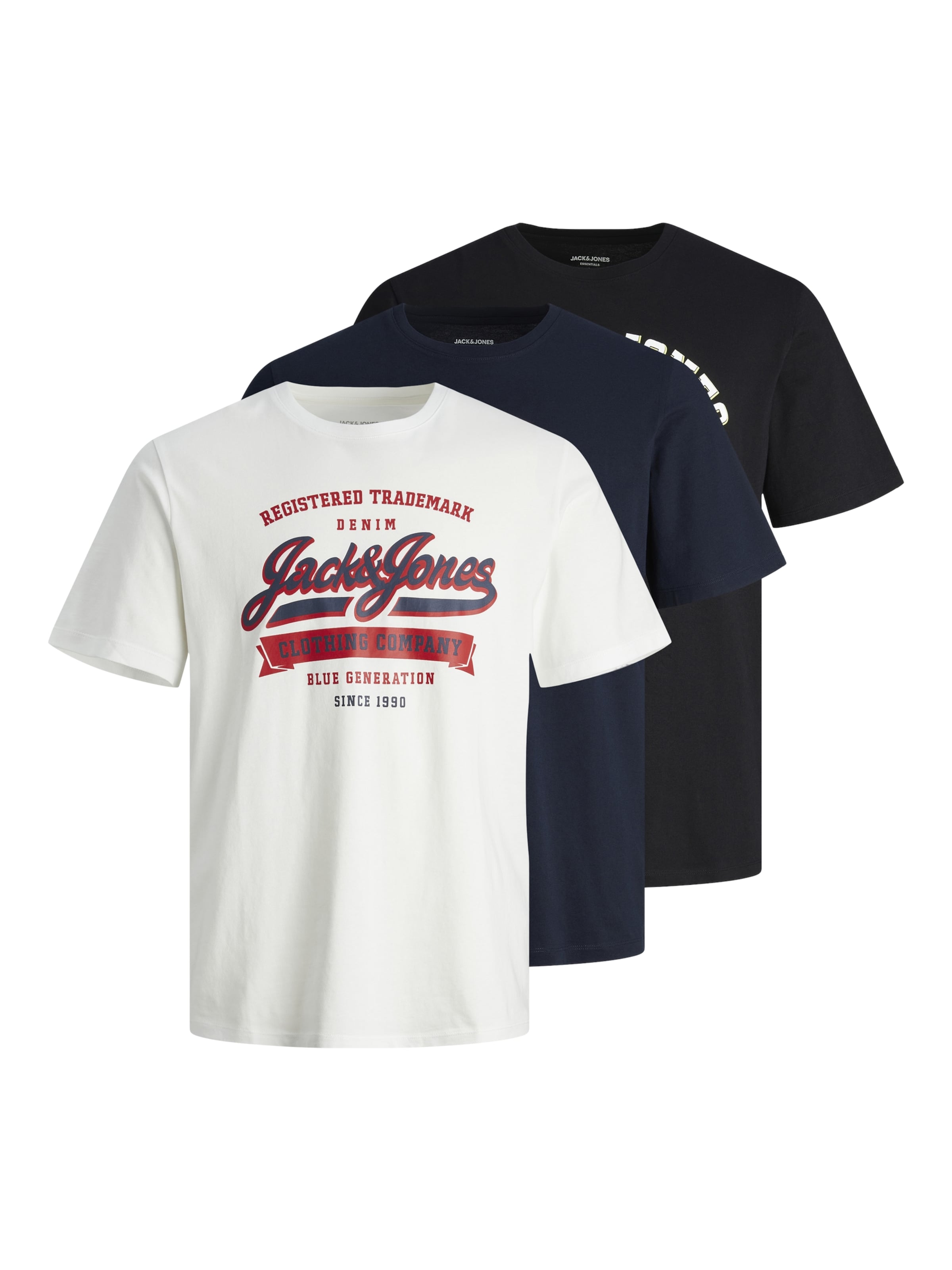 JACK & JONES Koszulka w rozmiarze XS w kolorze granatowy / czerwone wino / czarny / białym, Podgląd produktu