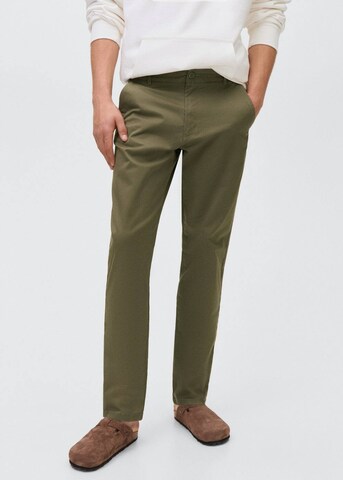 MANGO TEEN Regular Pants in Green: front