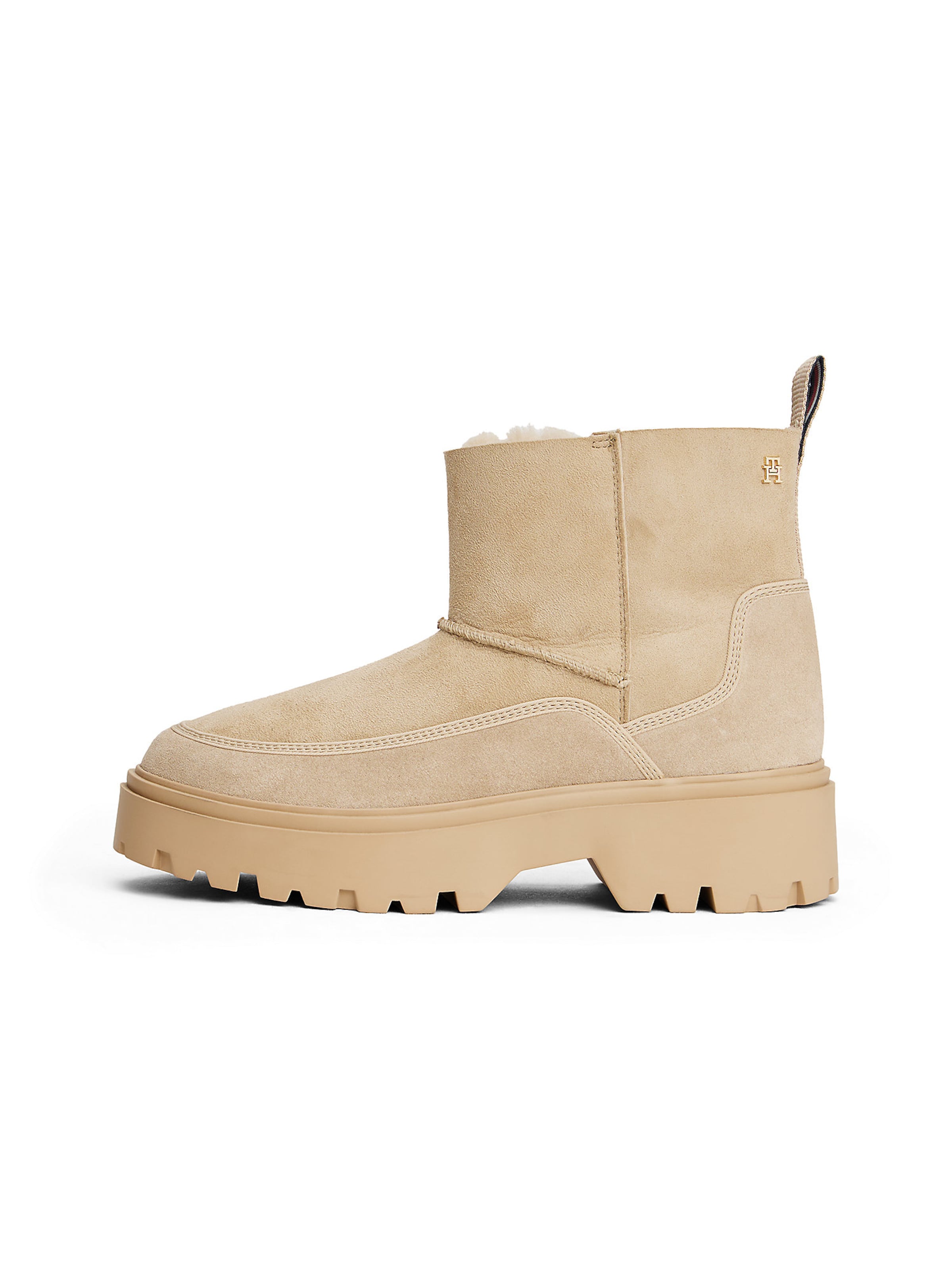 TOMMY HILFIGER Snowboots in Beige: voorkant