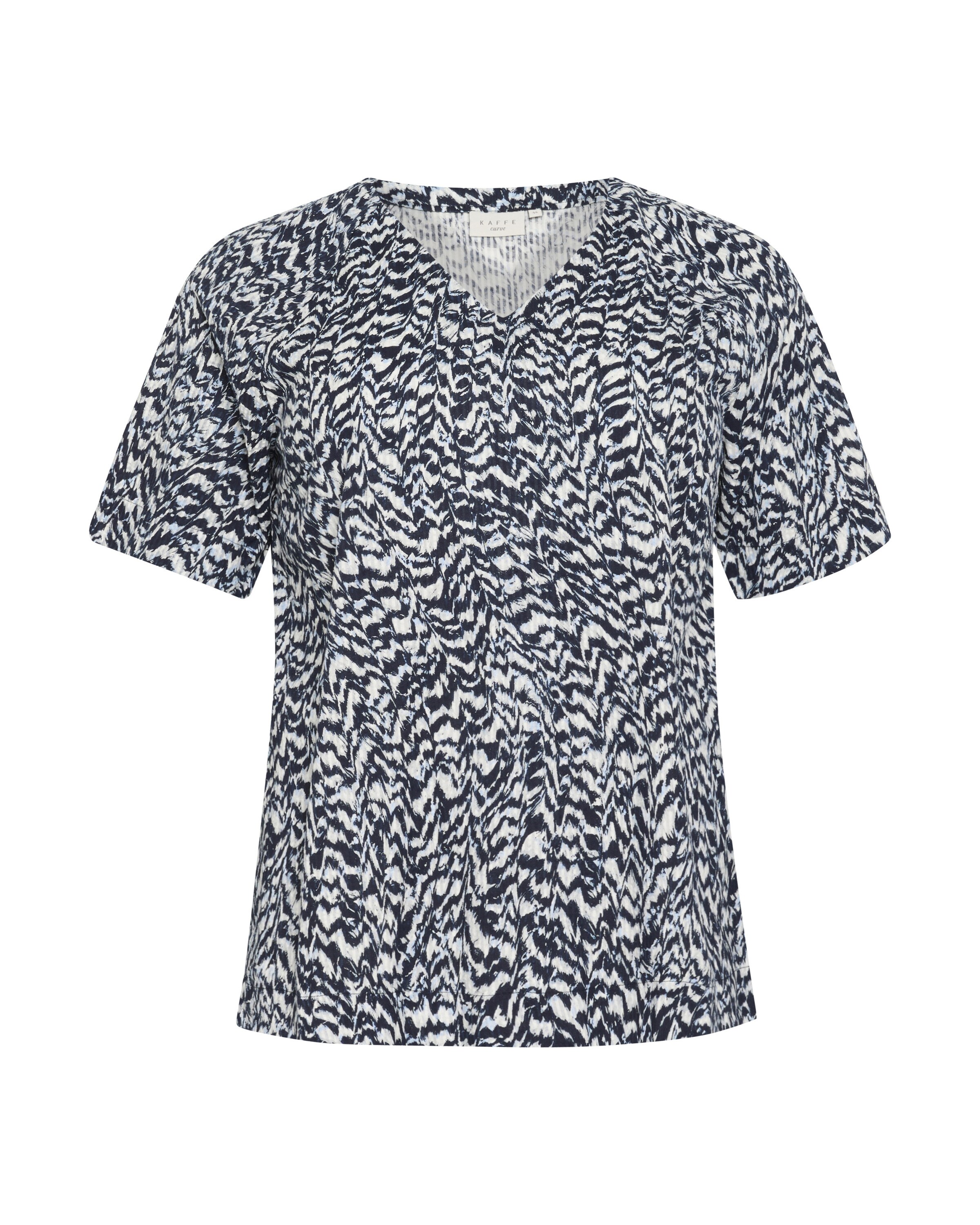 KAFFE CURVE Blouse 'Rafia' in Blue: front