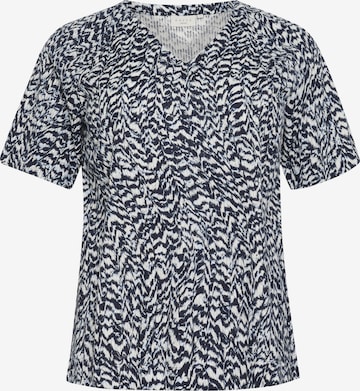 Chemisier 'Rafia' KAFFE CURVE en bleu : devant