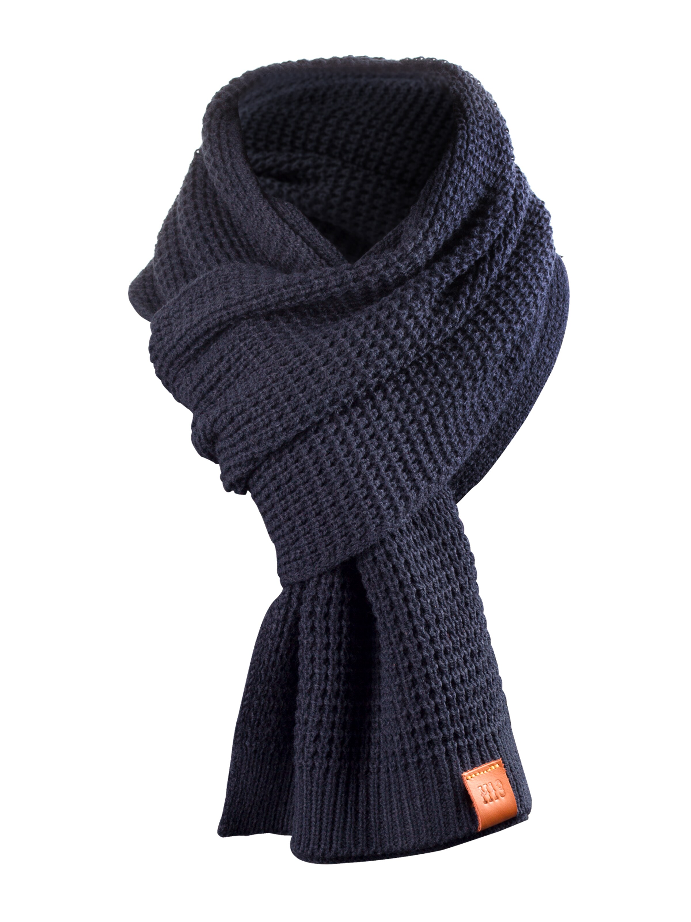 Manufaktur13 Scarf 'Rough' in Blue: front