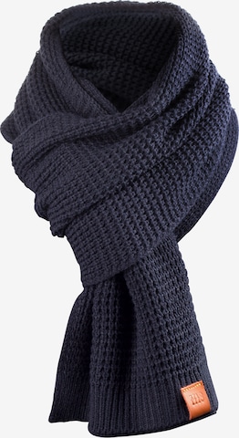 Manufaktur13 Scarf 'Rough' in Blue: front