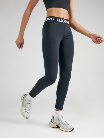 BJÖRN BORG Skinny Sports trousers 'ESSENTIAL' in Black: front