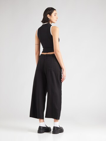 Wide Leg Pantalon QS en noir