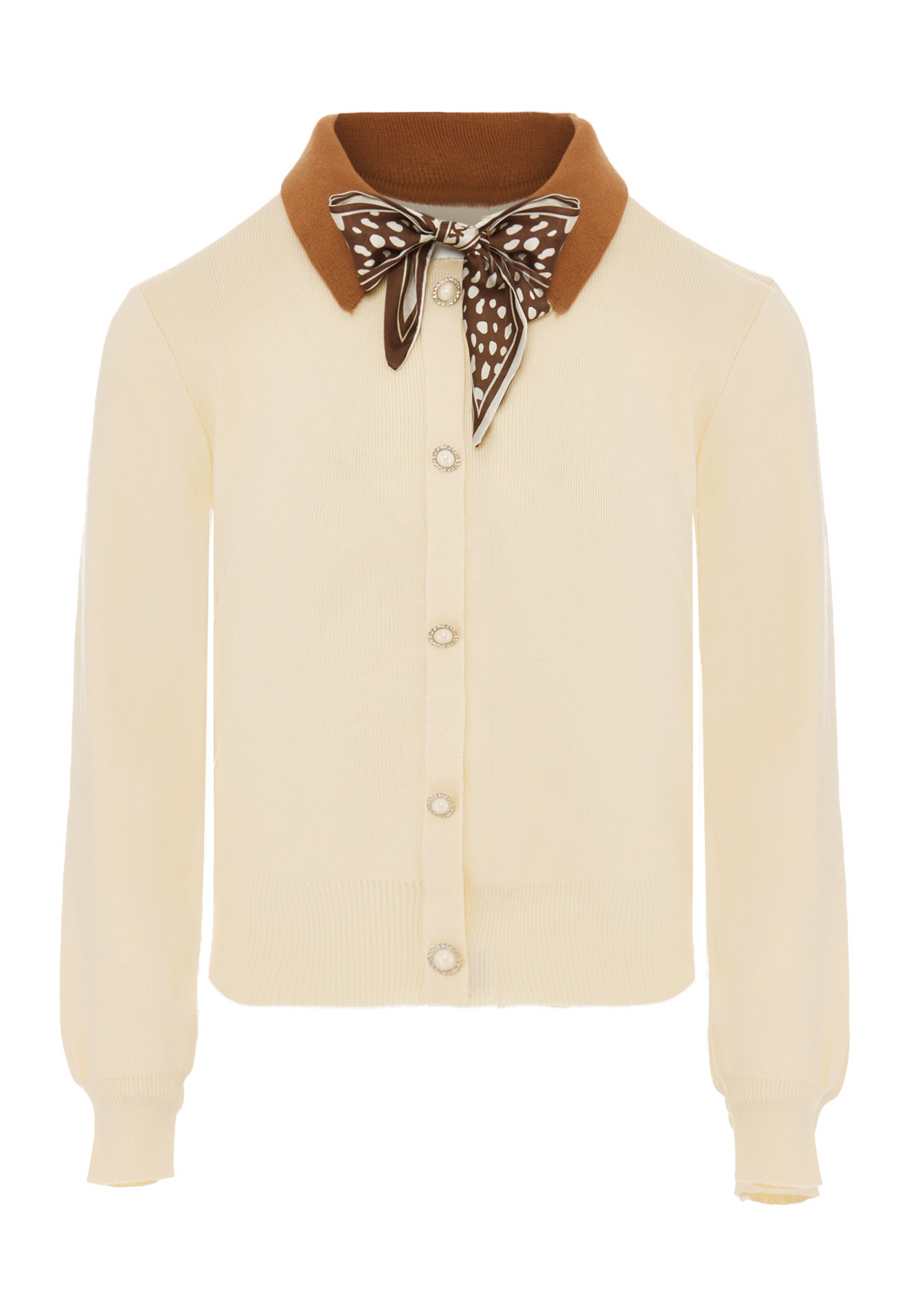NAEMI Strickjacke in Beige: Vorderseite