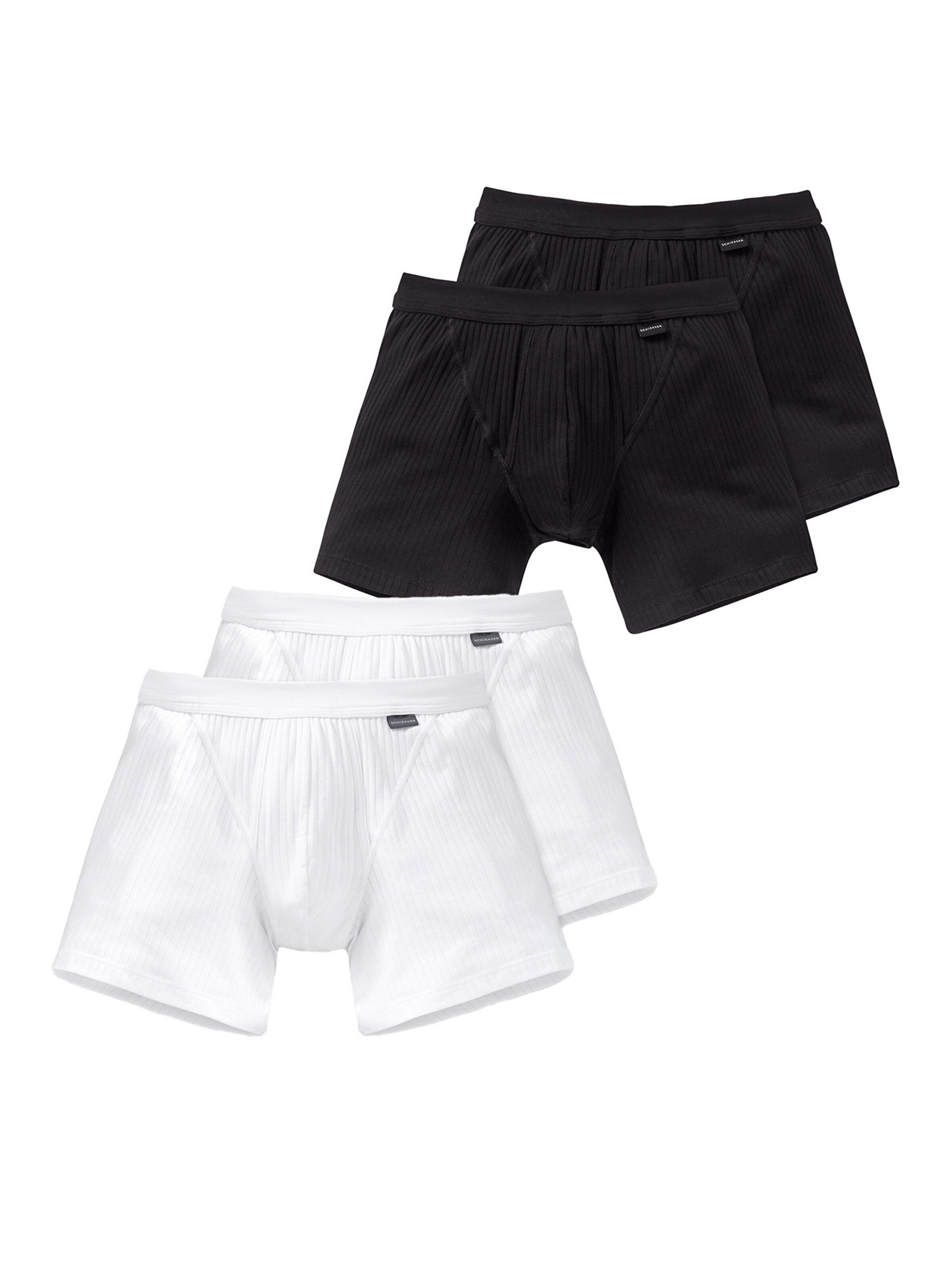 SCHIESSER Boxer shorts 'Authentic' in Black: front