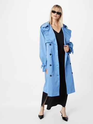 Misspap Between-Seasons Coat in Blue