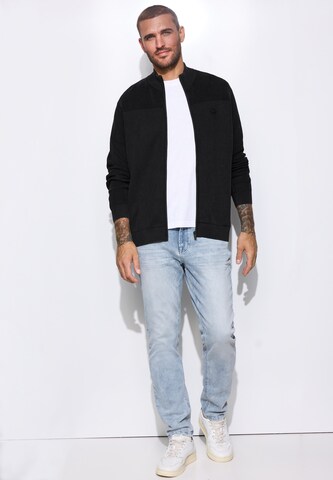 Street One MEN Strickjacke in Schwarz