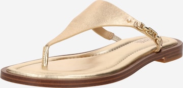 MICHAEL Michael Kors T-Bar Sandals 'DANIELLA' in Gold: front