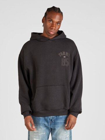 Tommy Jeans Sweatshirt in Zwart: voorkant